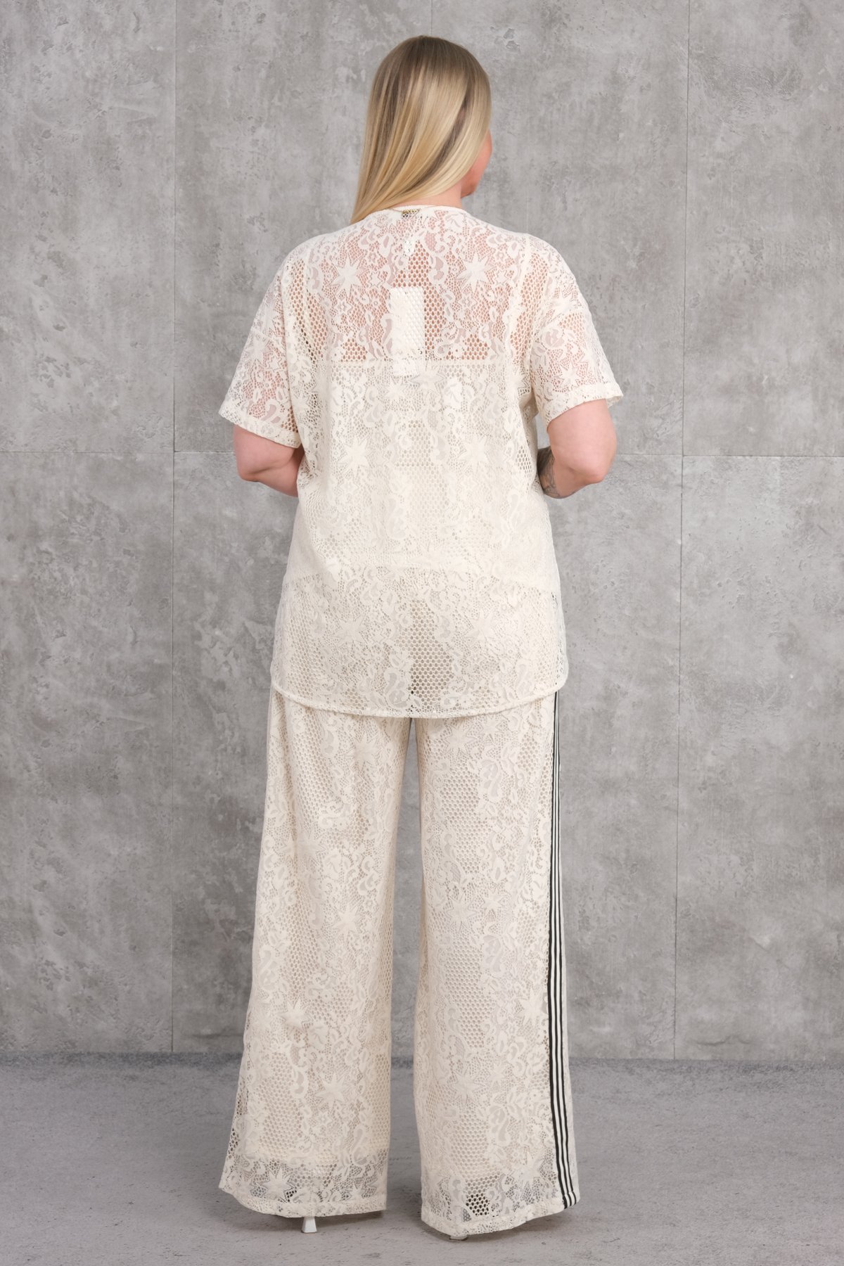 Plus Size Two-Piece Set-Beige
