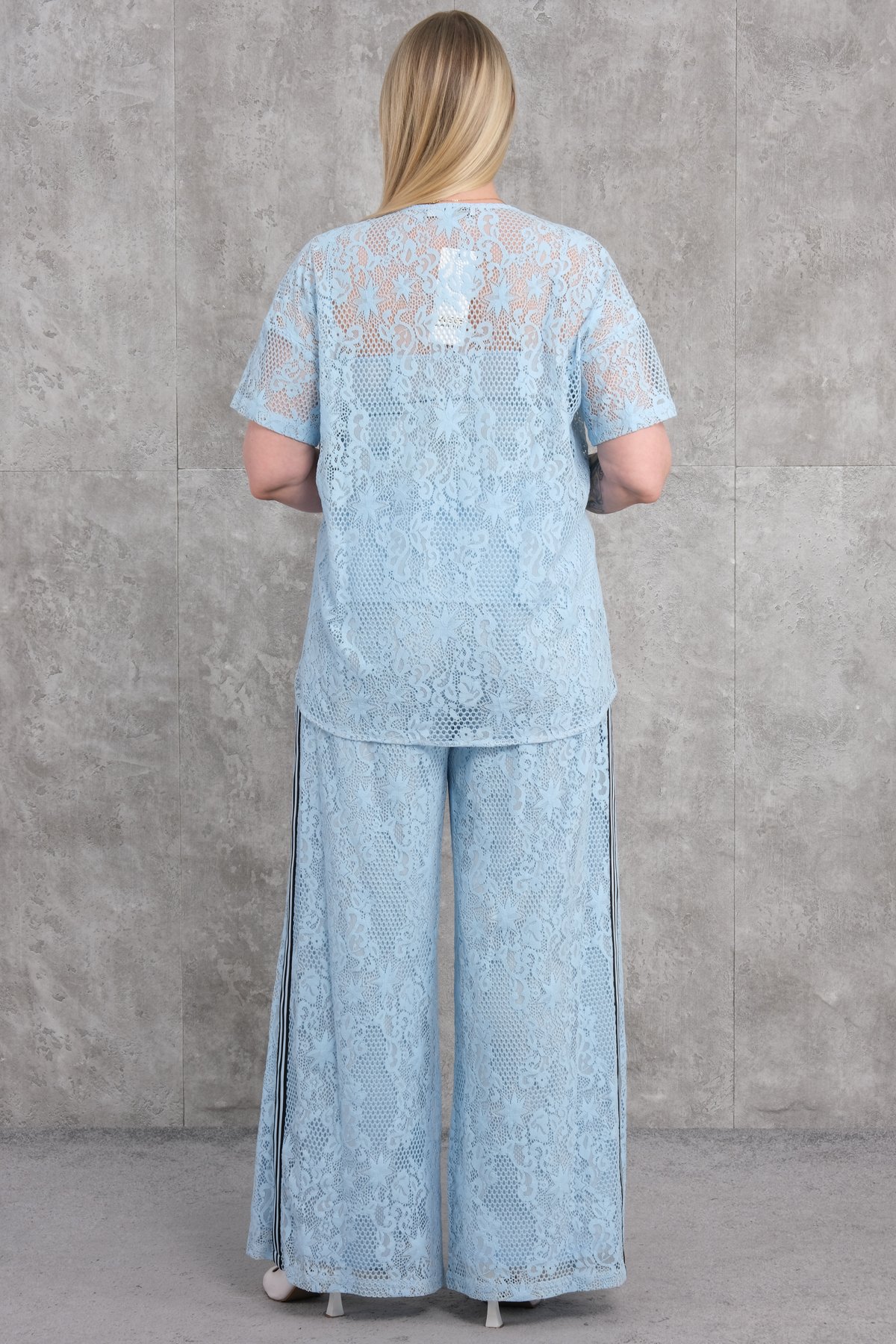 Plus Size Two-Piece Set-Blue
