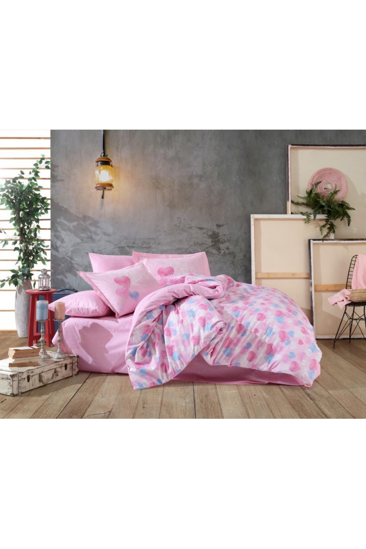 منتجات المنسوجات المنزلية-الوردي
