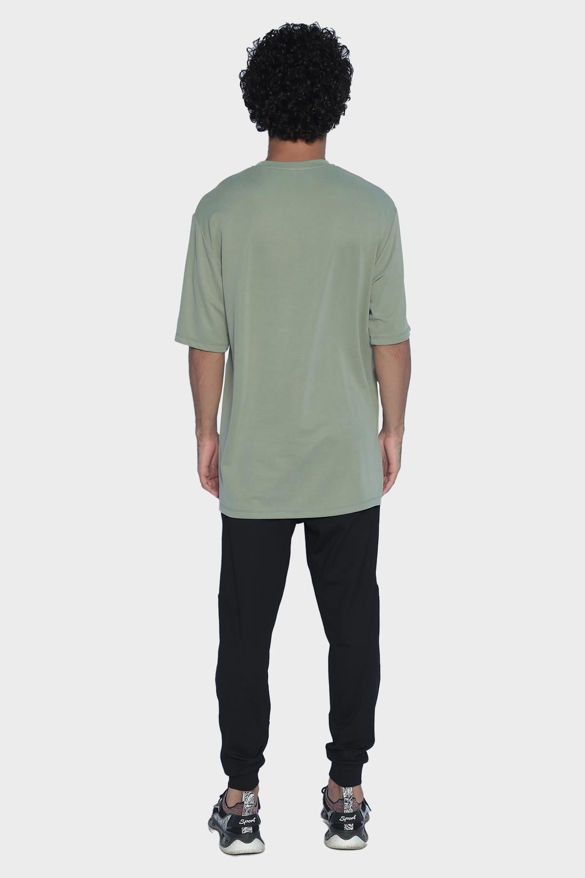 Mens crewneck short sleeve oversize t-shirt - Green