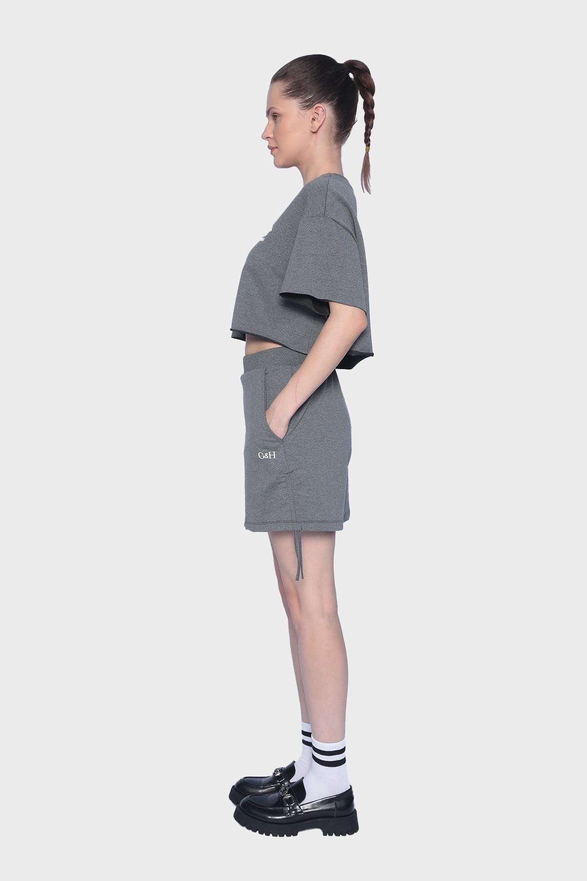 Womens bodysuit & shorts - Dark grey