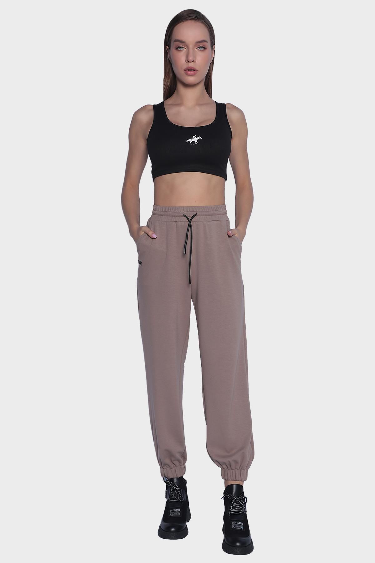 Relax fit jogger womens sweatpants - Mink