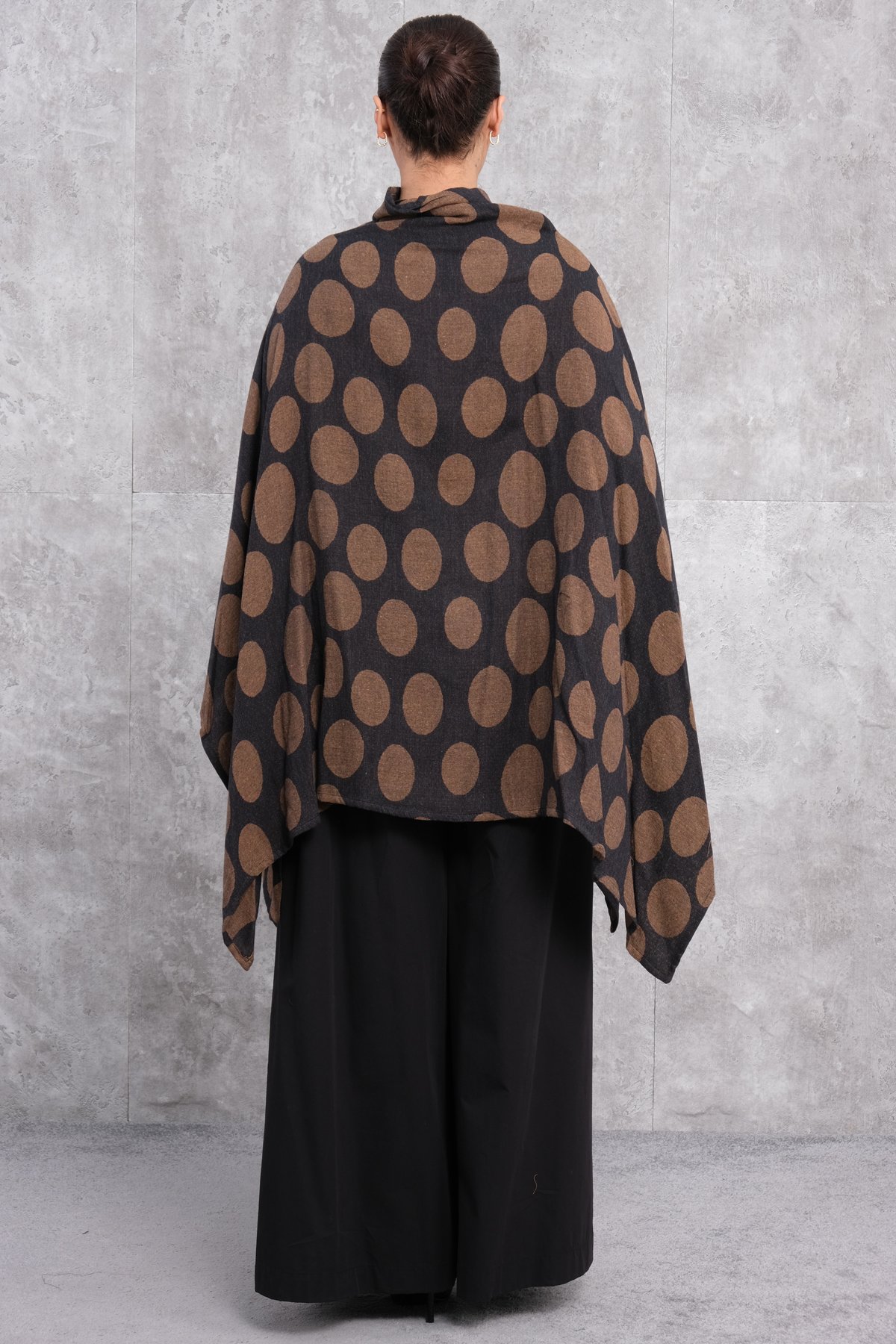 Plus size womens poncho-Camel