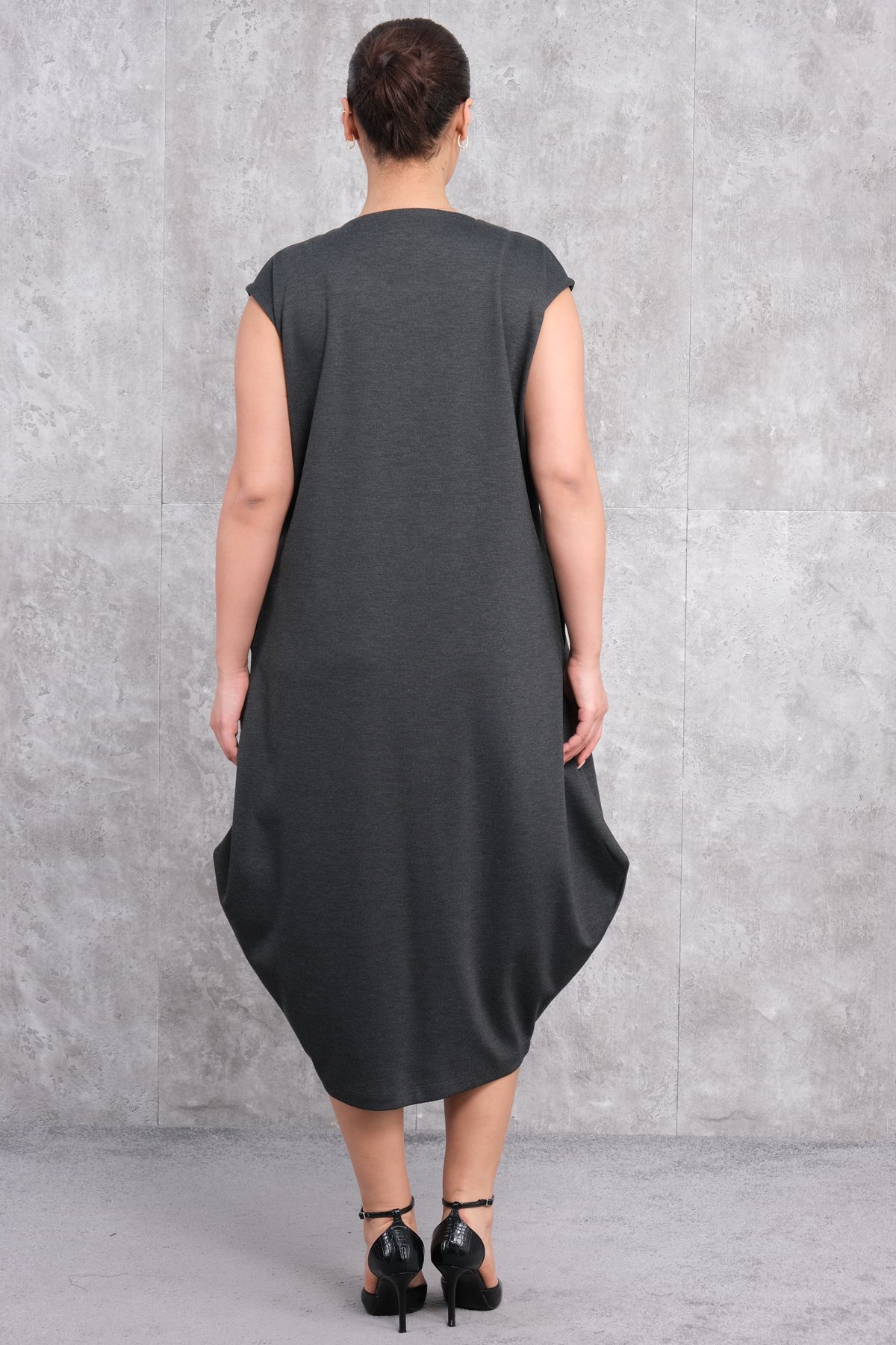 Plus Size Dress-Anthracite
