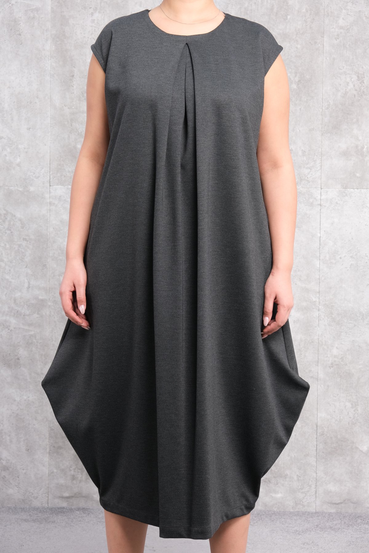 Plus Size Dress-Anthracite