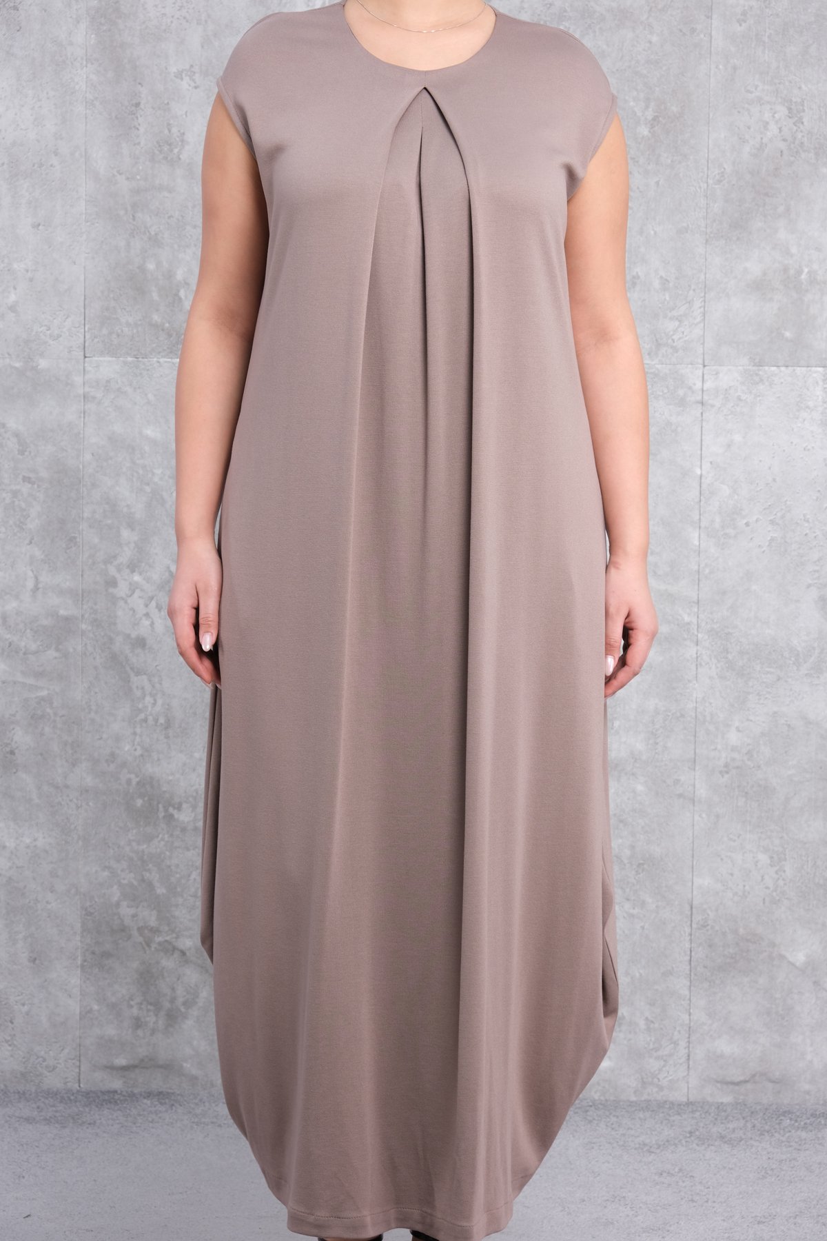 Plus Size Dress-Mink