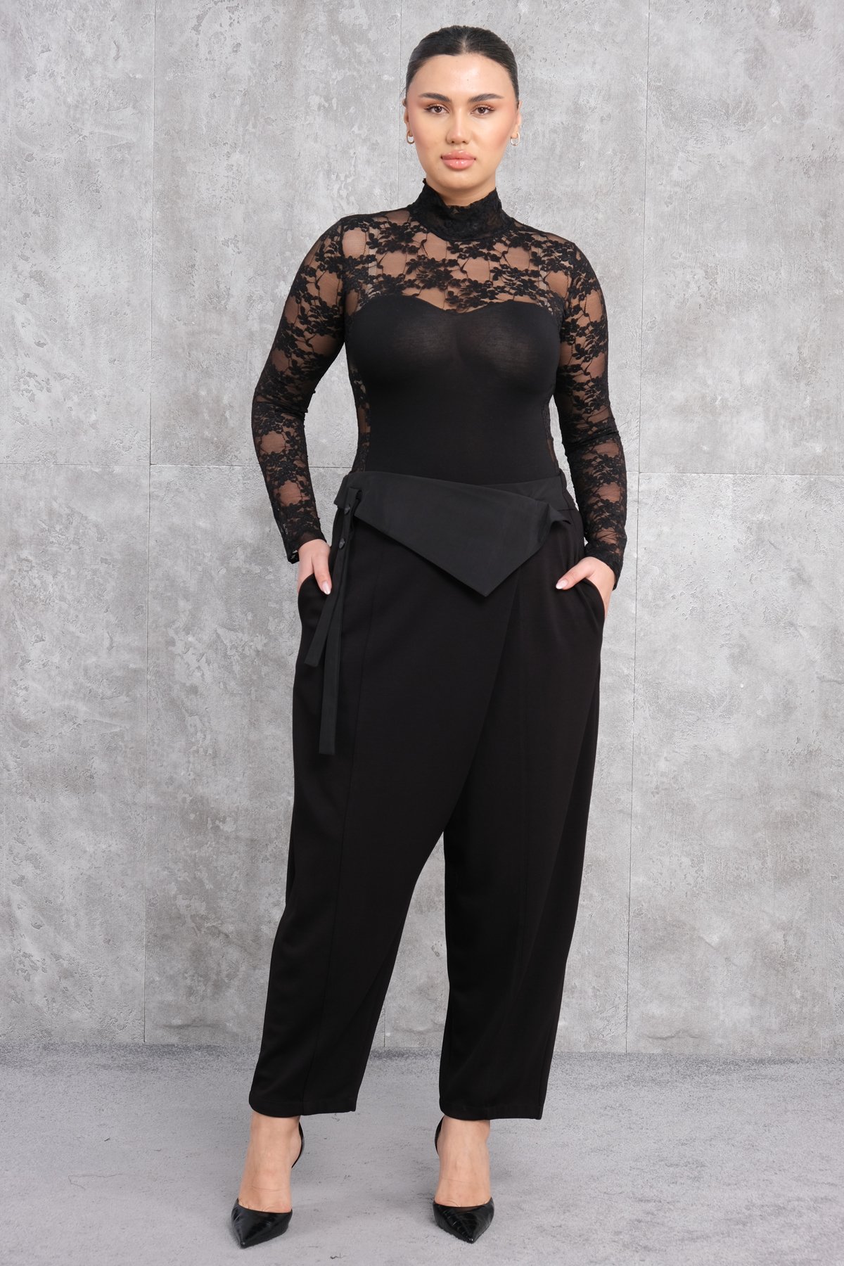 Plus Size Pants-Black