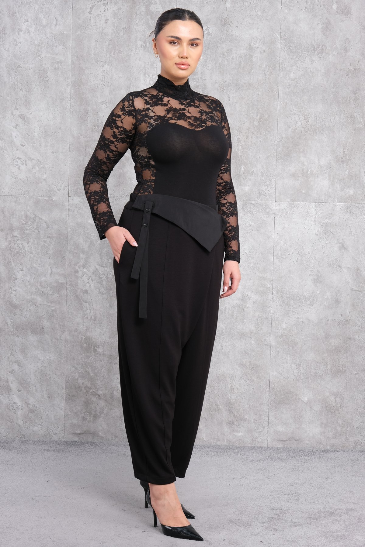 Plus Size Pants-Black