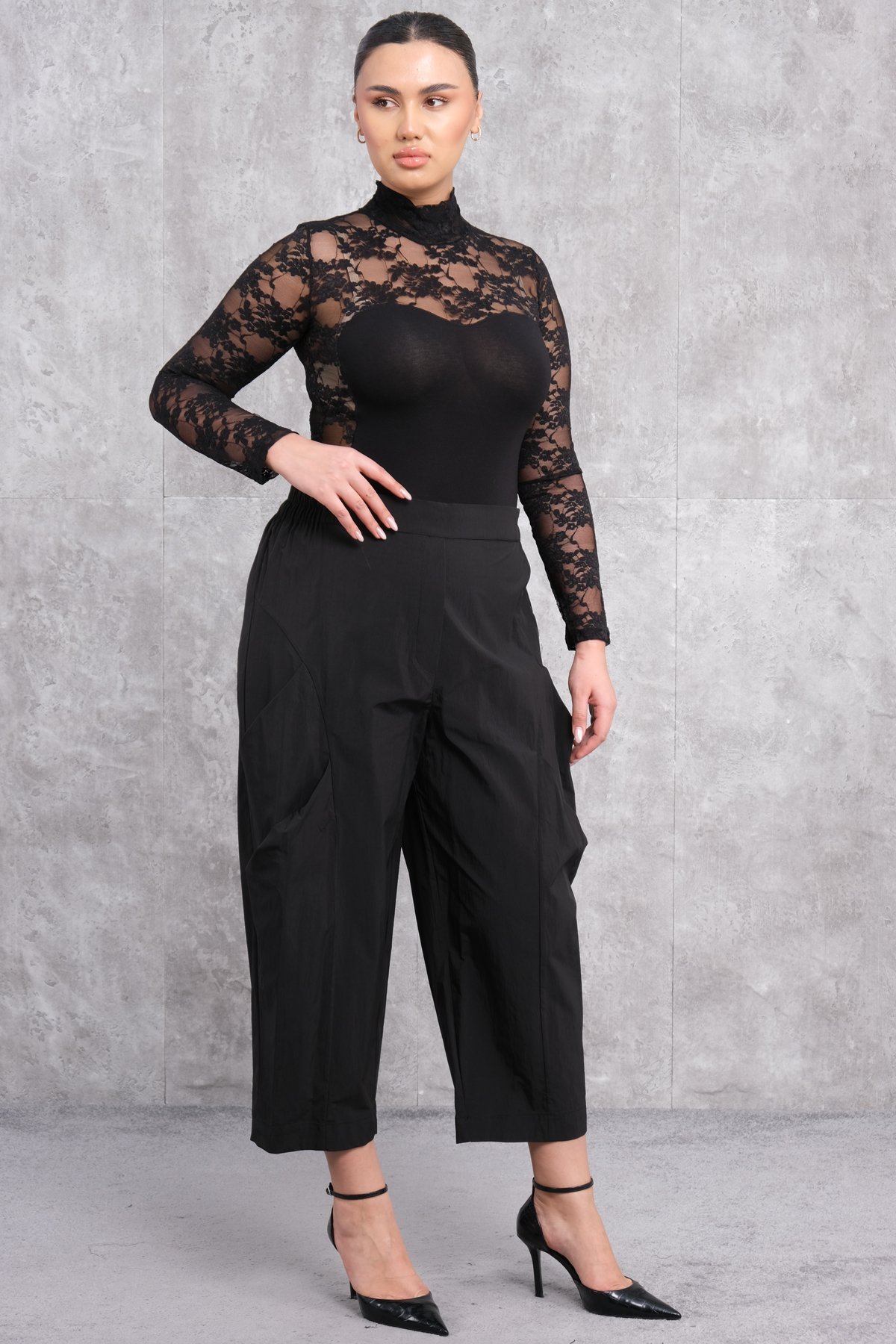 Plus Size Pants-Black