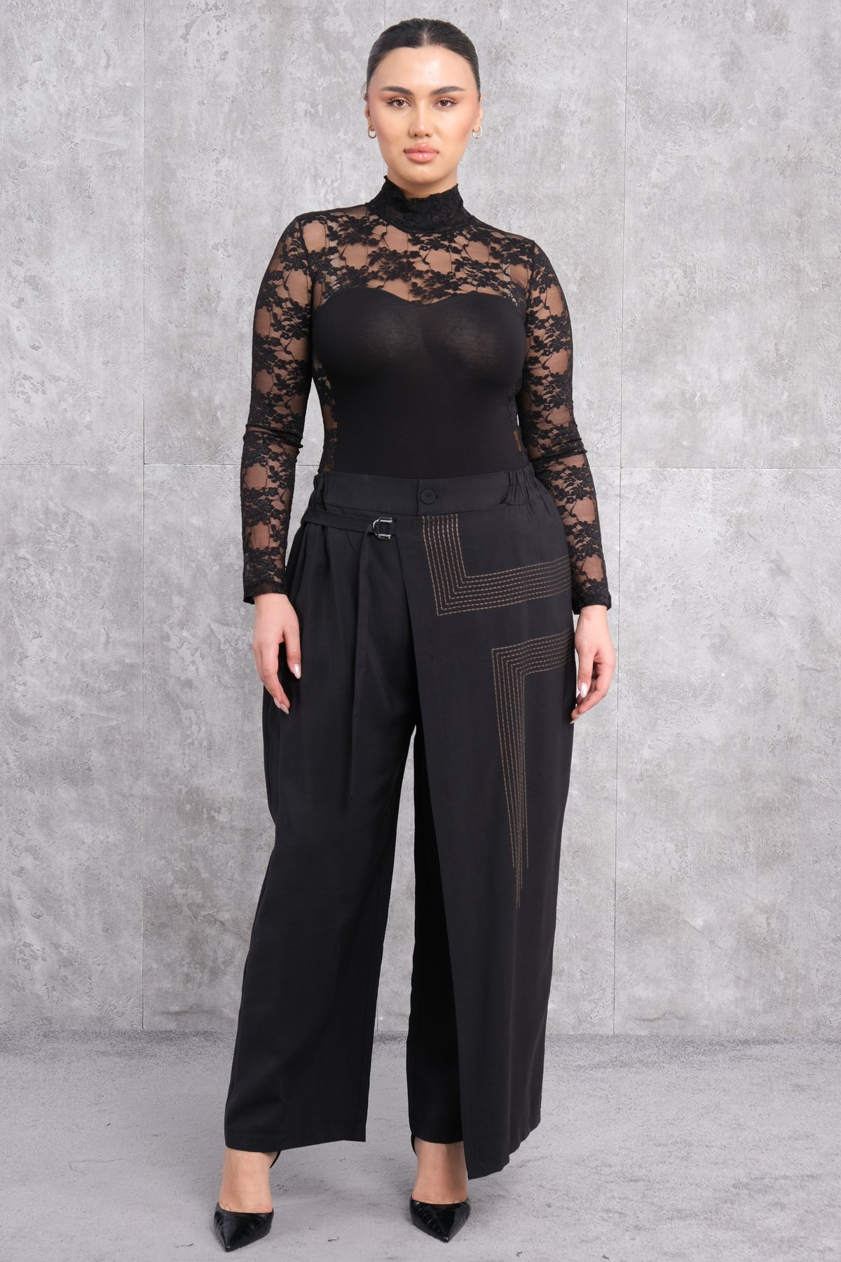Plus Size Pants-Black