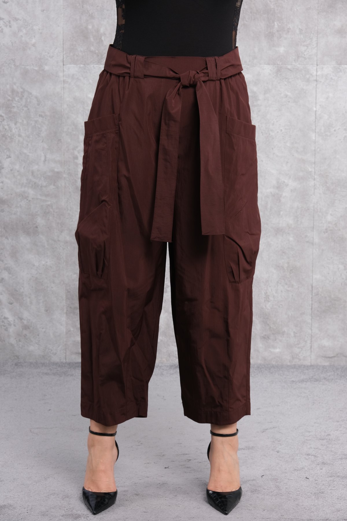 Plus Size Pants-Mink