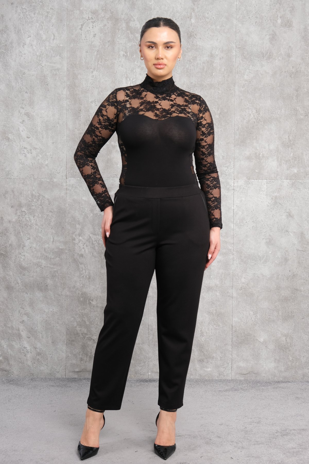 Plus Size Pants-Black