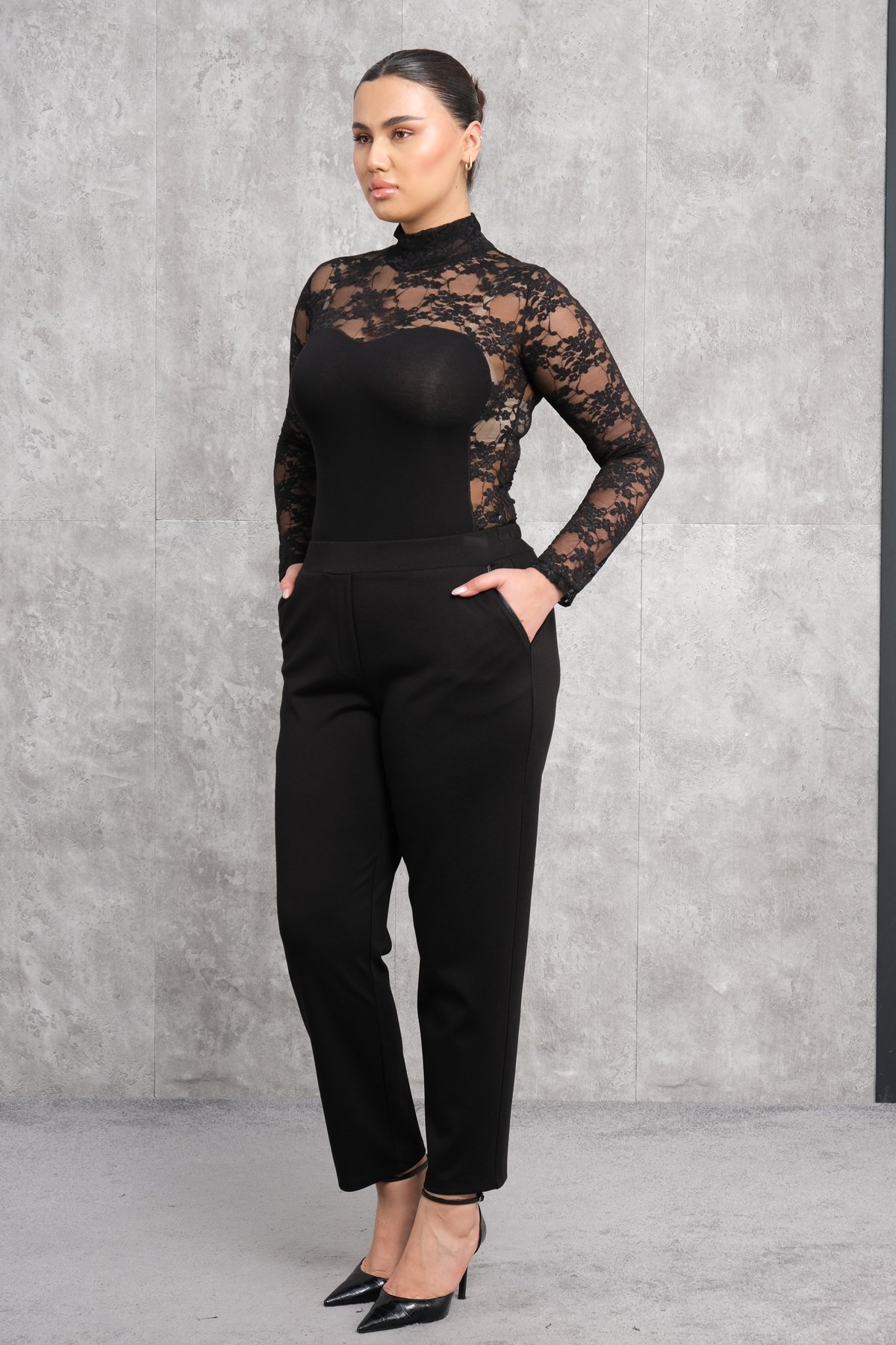 Plus Size Pants-Black