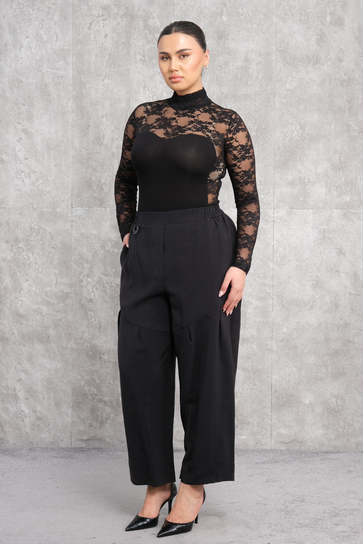 Plus Size Pants-Black