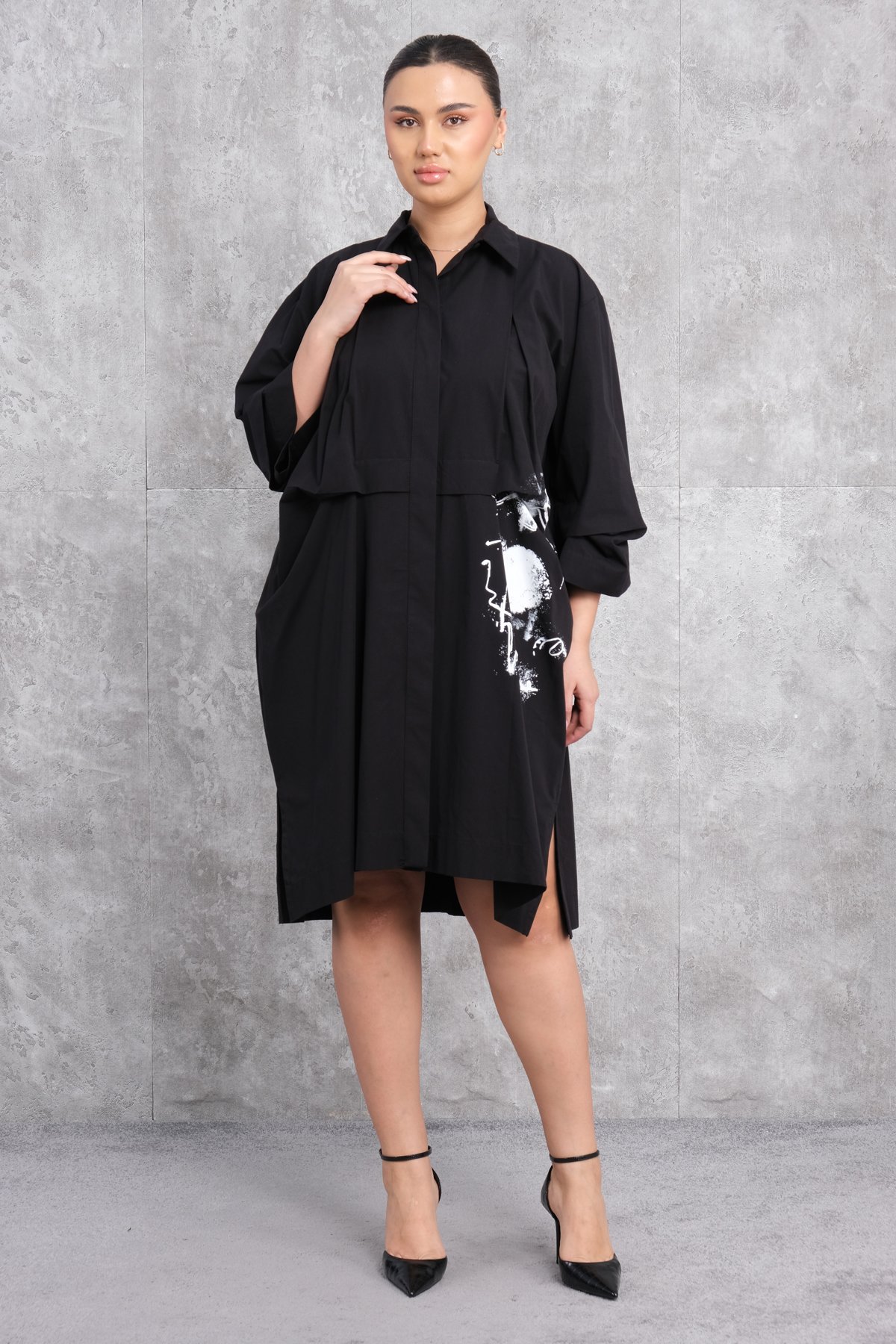 Plus Size Dress-Black