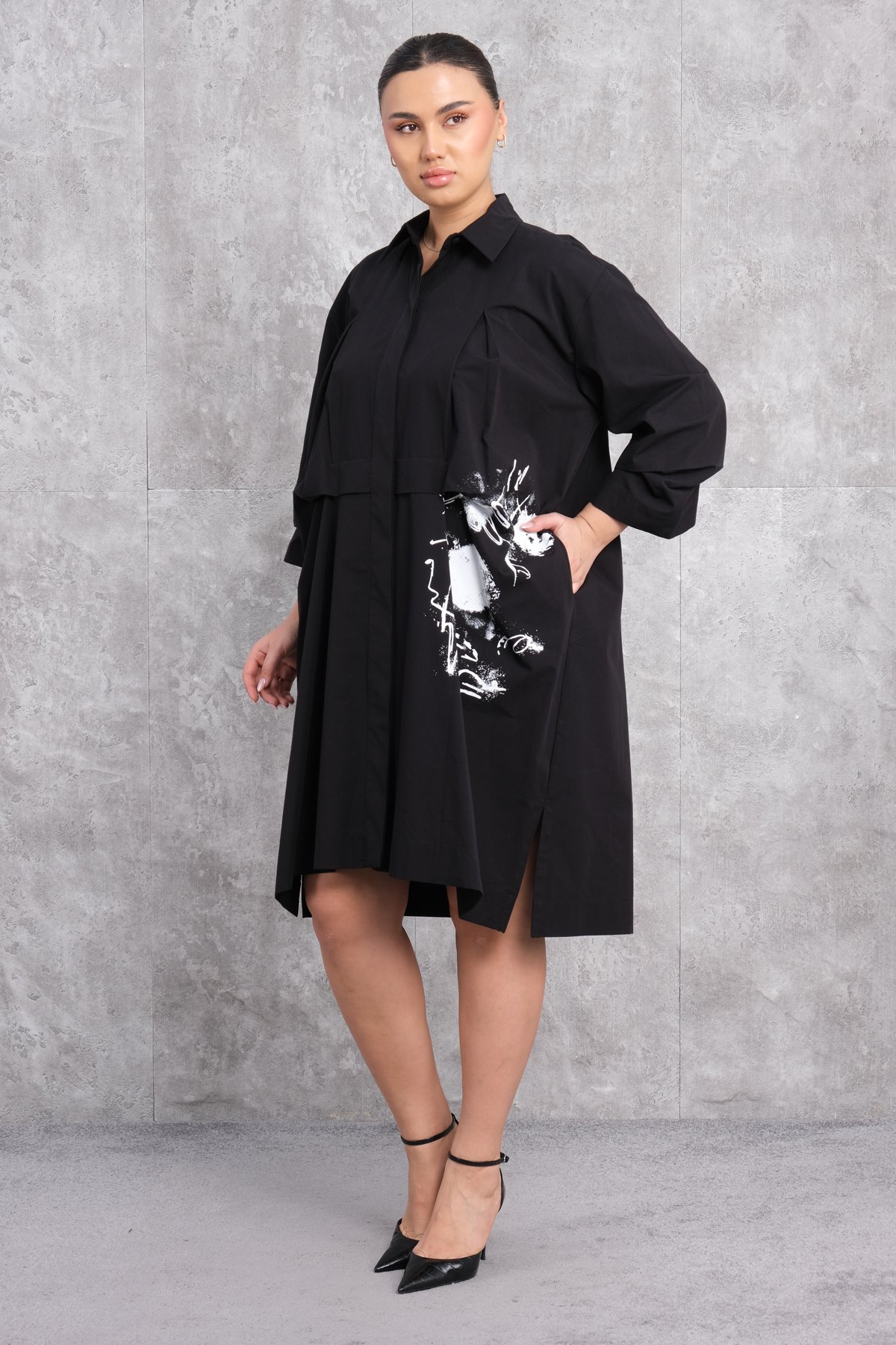 Plus Size Dress-Black