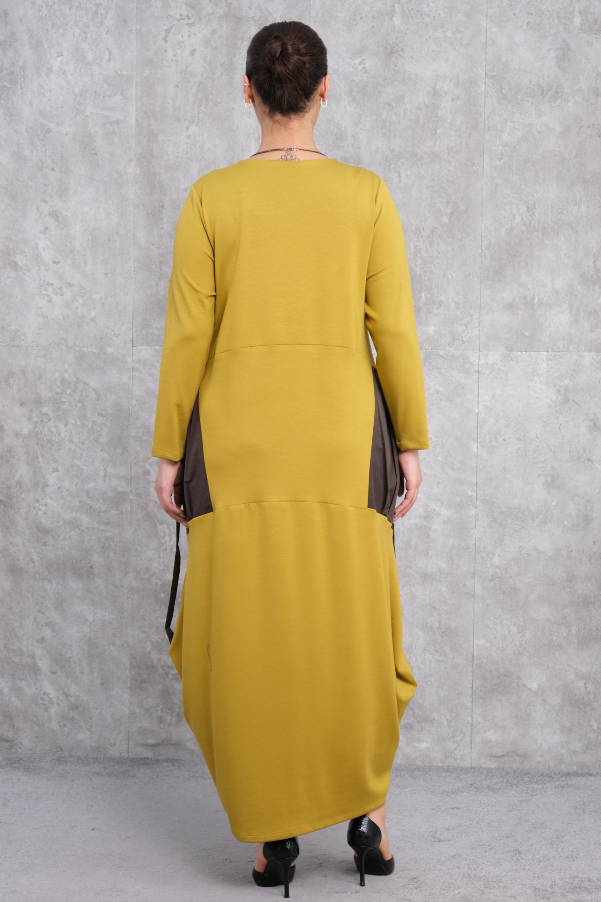 Plus Size Dress-Mustard