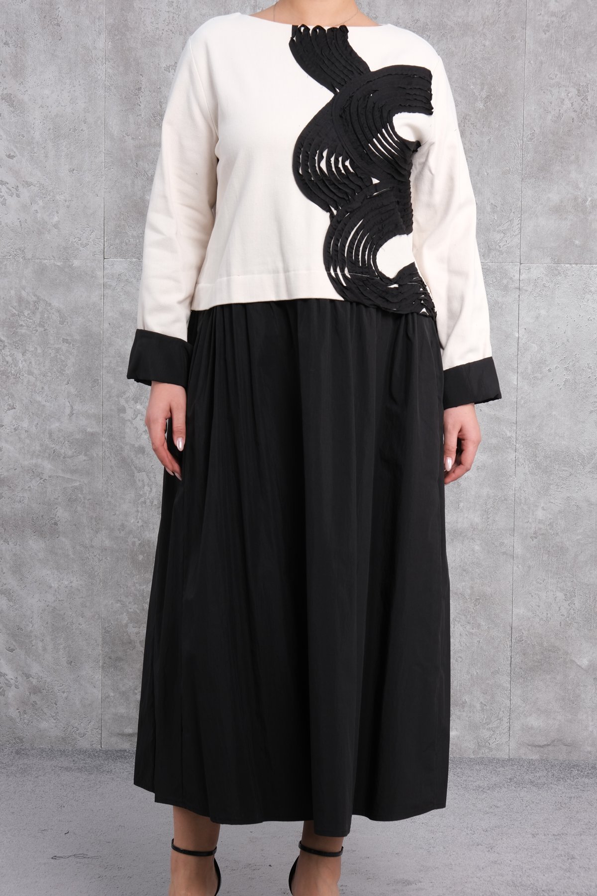 Plus Size Dress-Beige