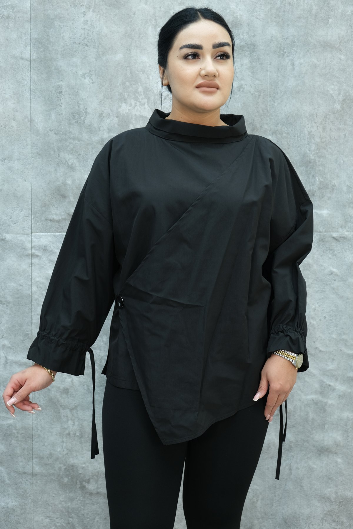 Plus Size Tunic-Black