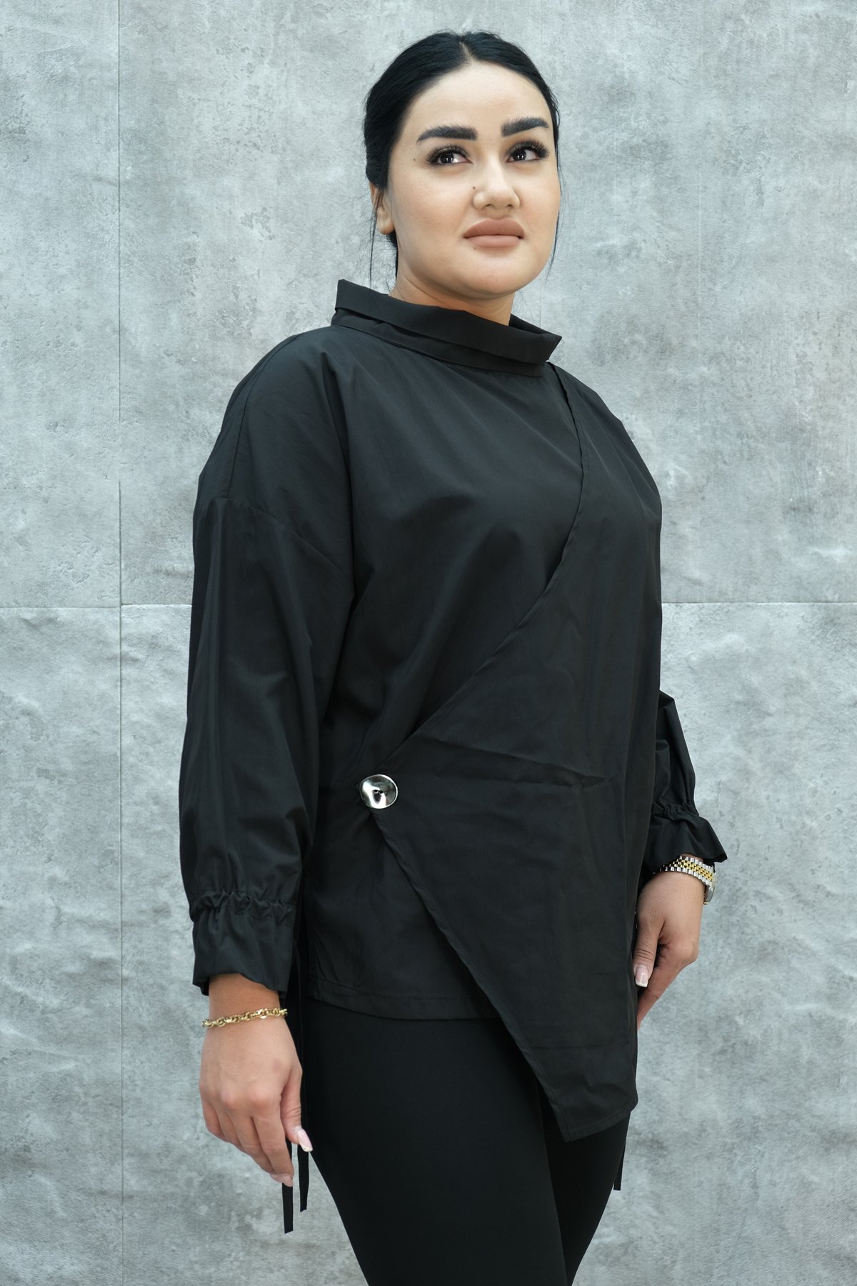 Plus Size Tunic-Black