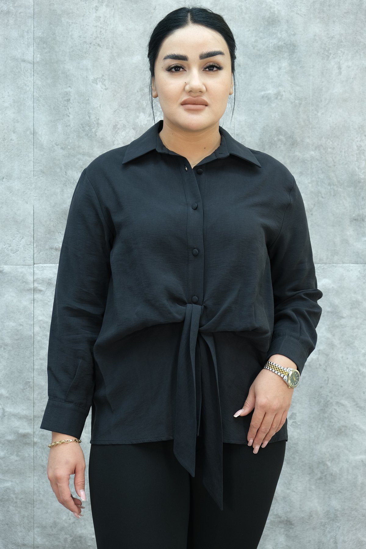 Plus Size Blouse-Black