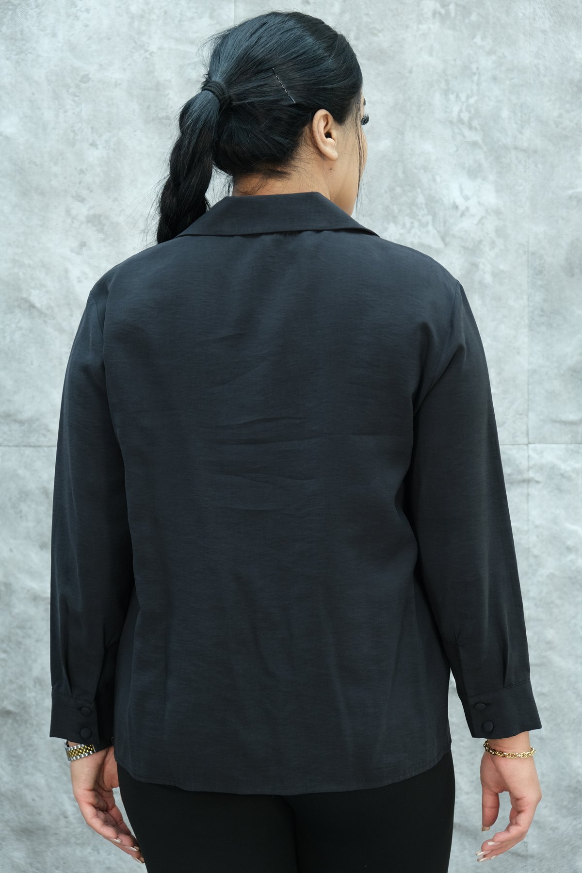 Plus Size Blouse-Black