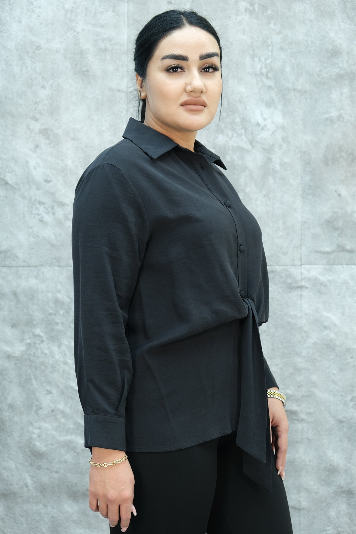 Plus Size Blouse-Black