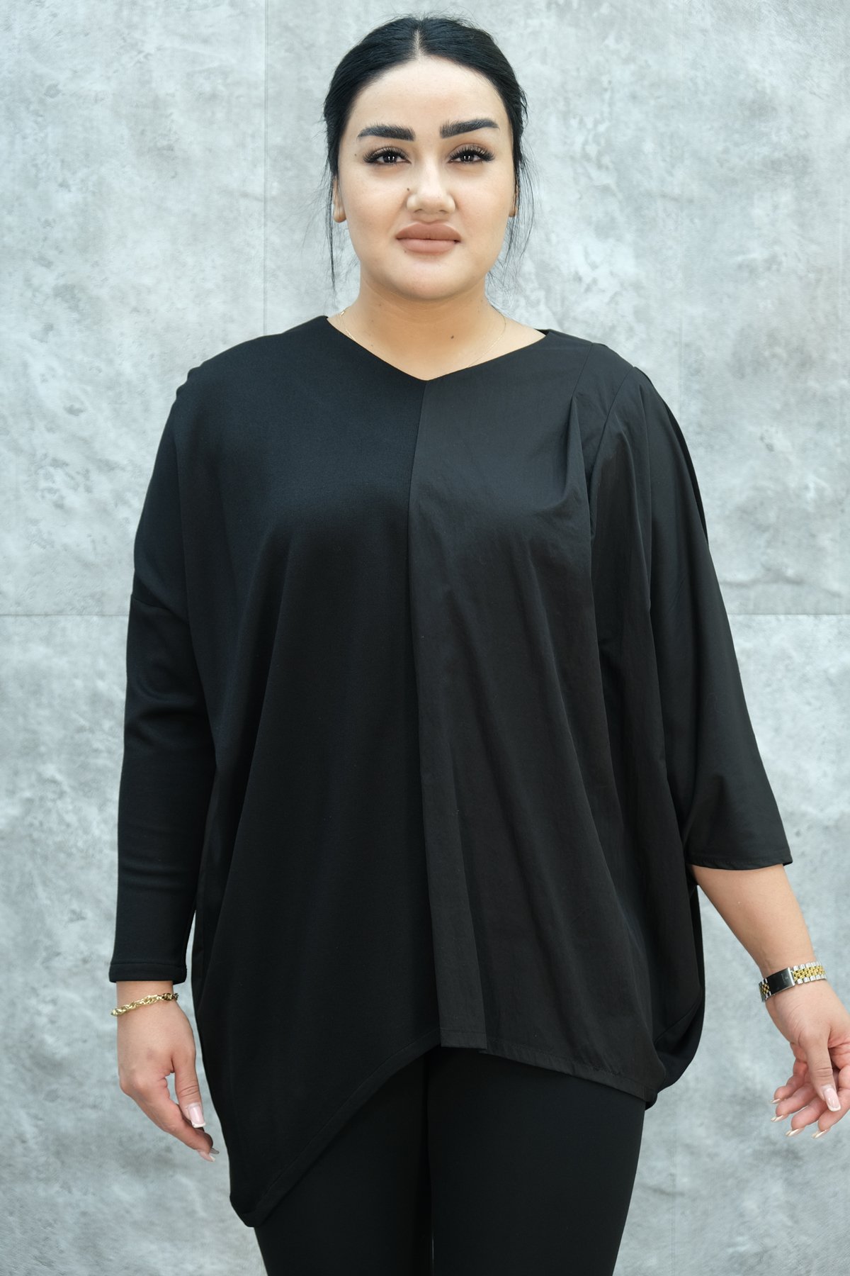 Plus Size Tunic-Black