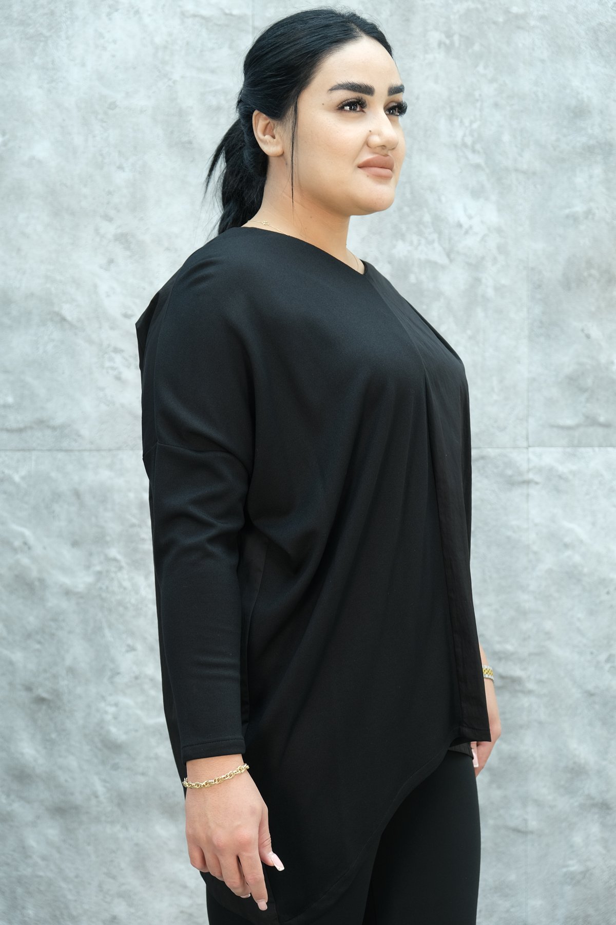 Plus Size Tunic-Black