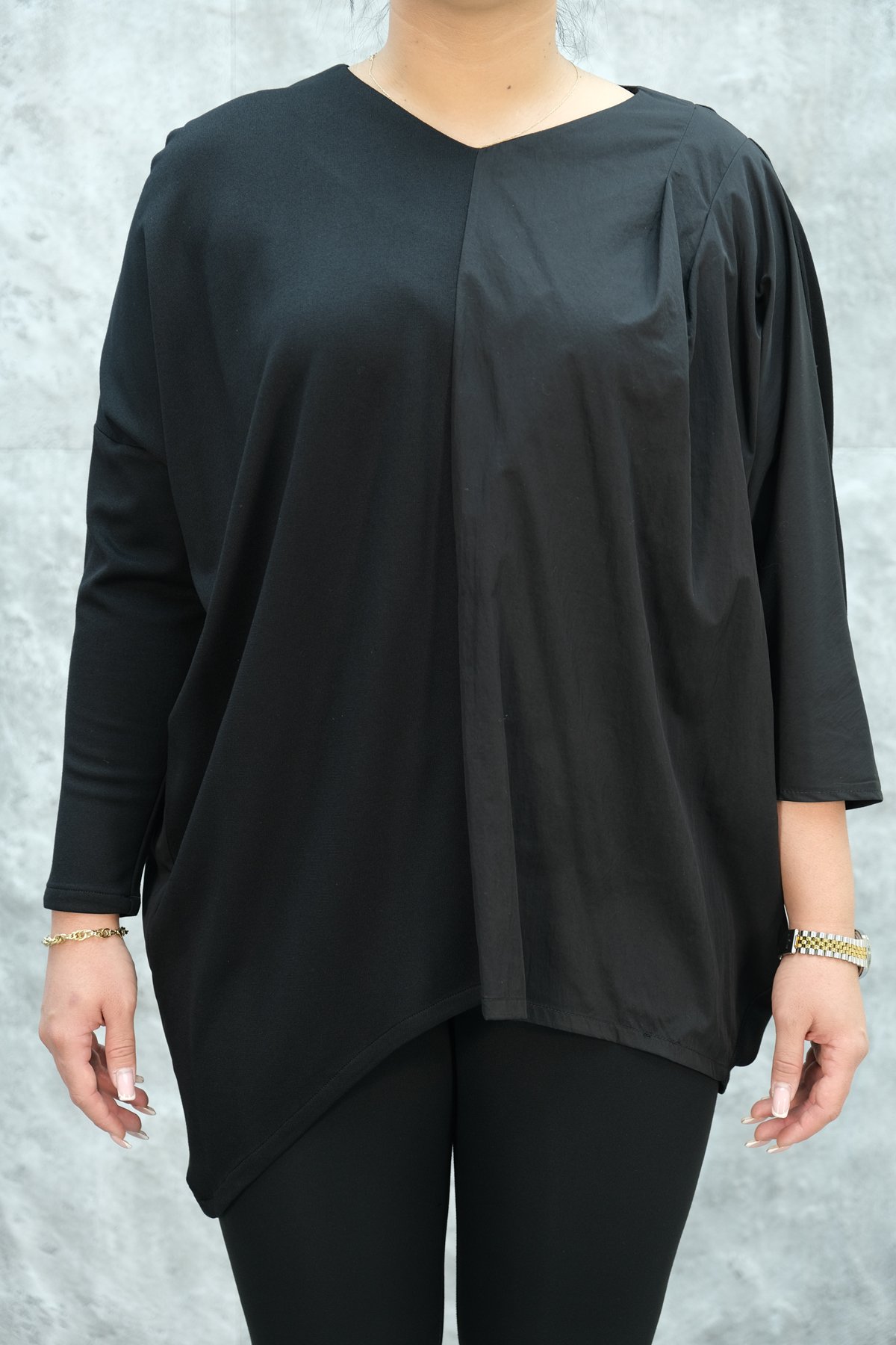 Plus Size Tunic-Black