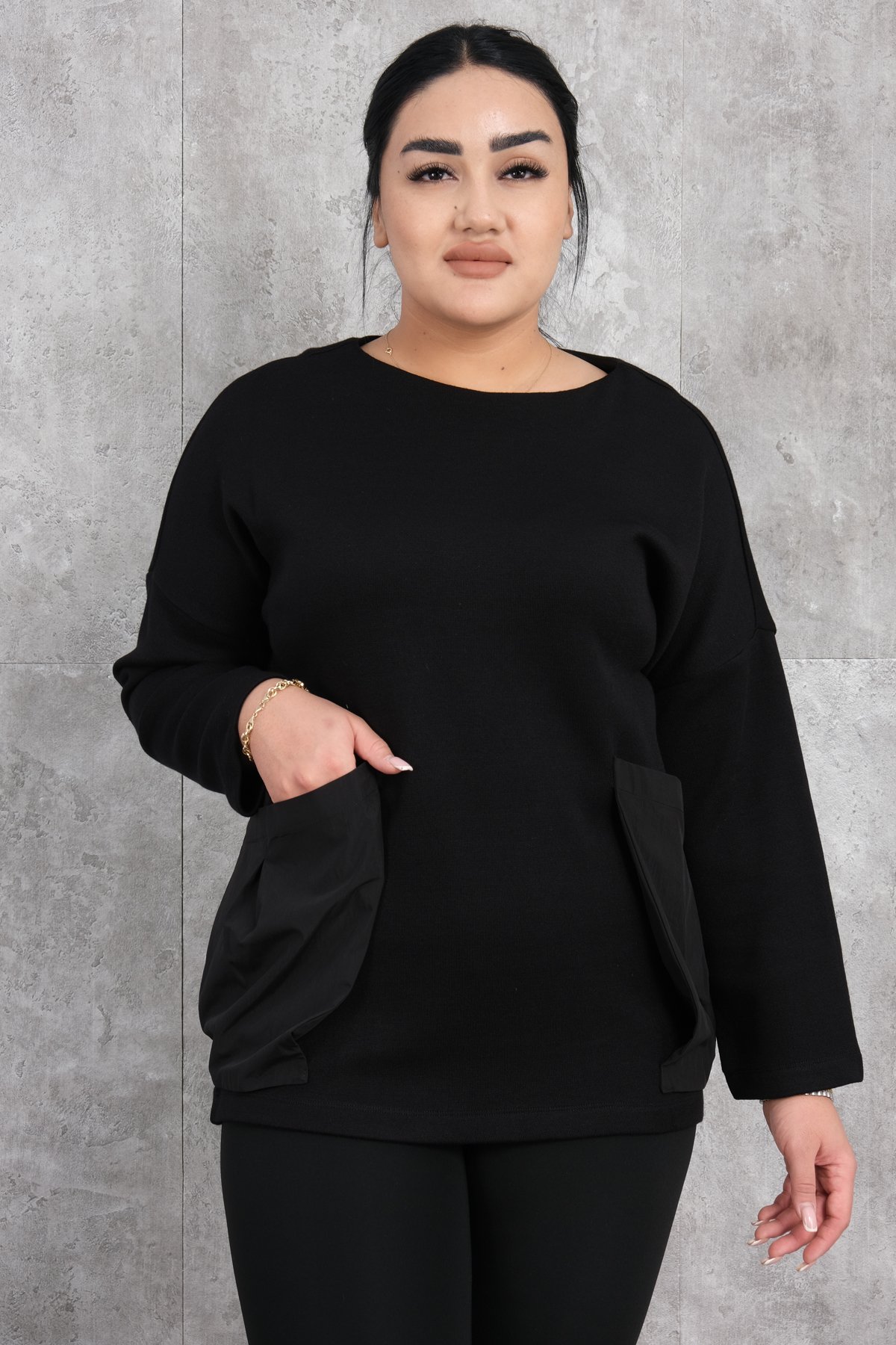 Plus Size Blouse-Black