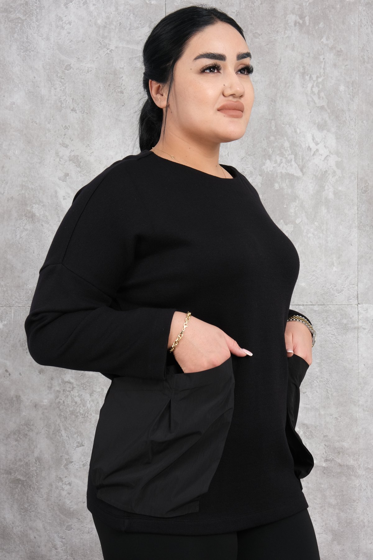 Plus Size Blouse-Black