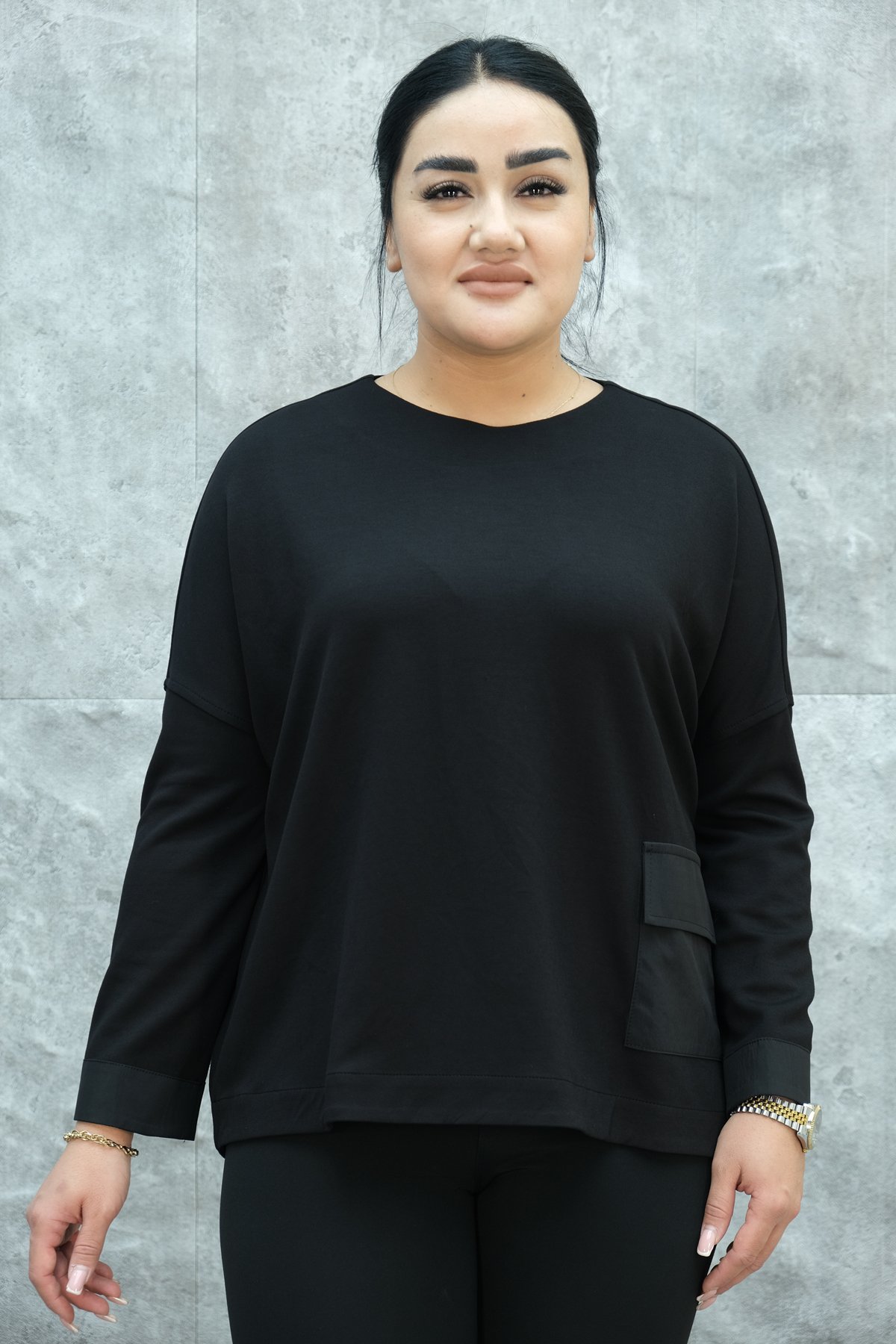 Plus Size Blouse-Black