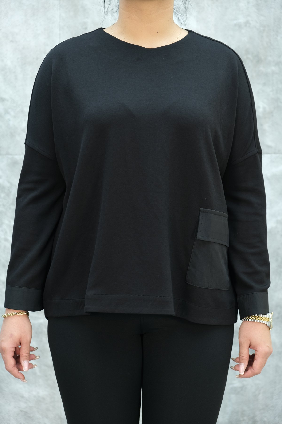 Plus Size Blouse-Black