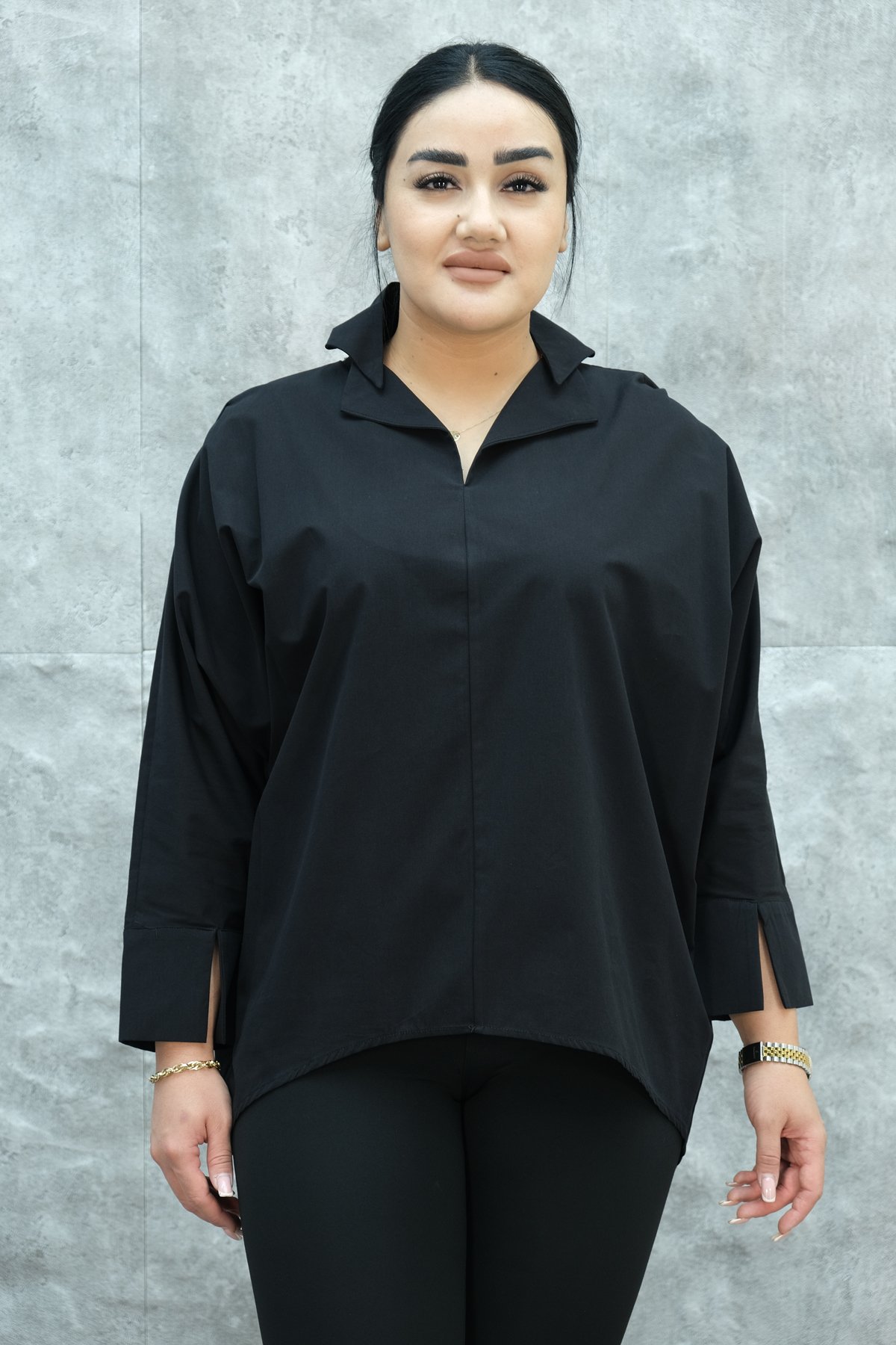 Plus Size Blouse-Black