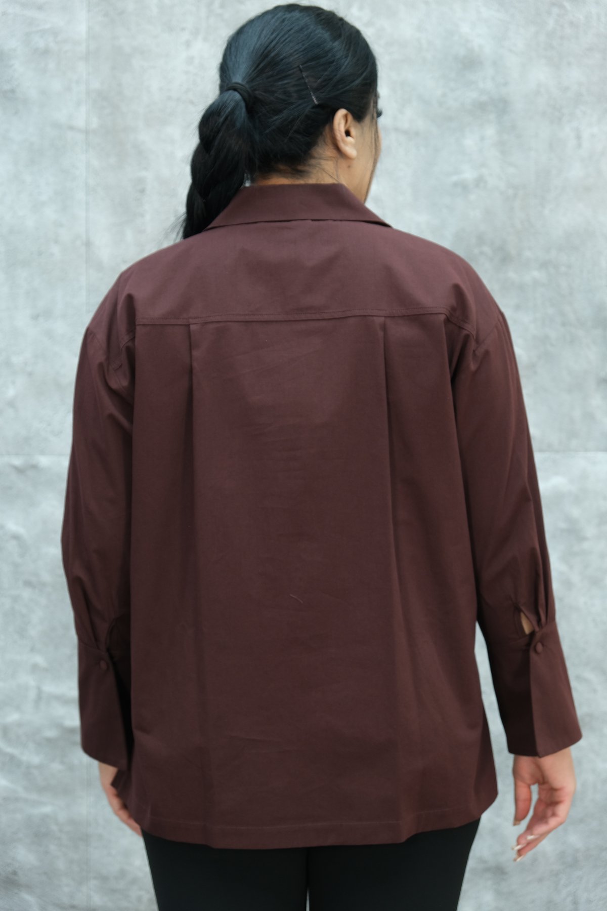 Büyük Beden Gömlek-Bordo