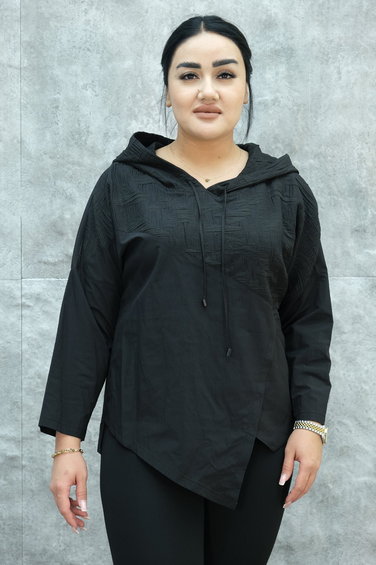 Plus Size Tunic-Black