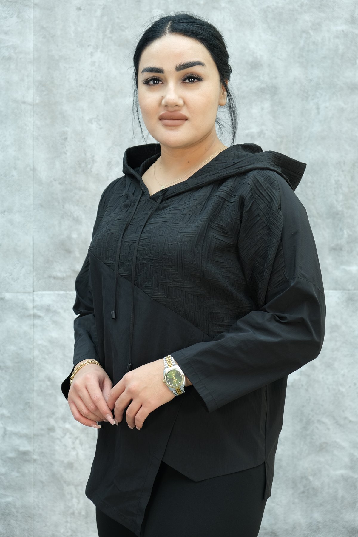 Plus Size Tunic-Black