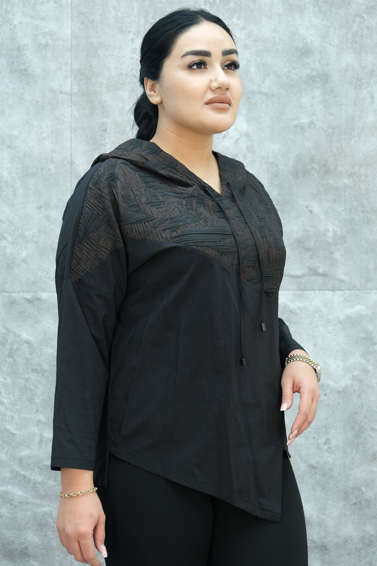 Plus Size Tunic-Brown