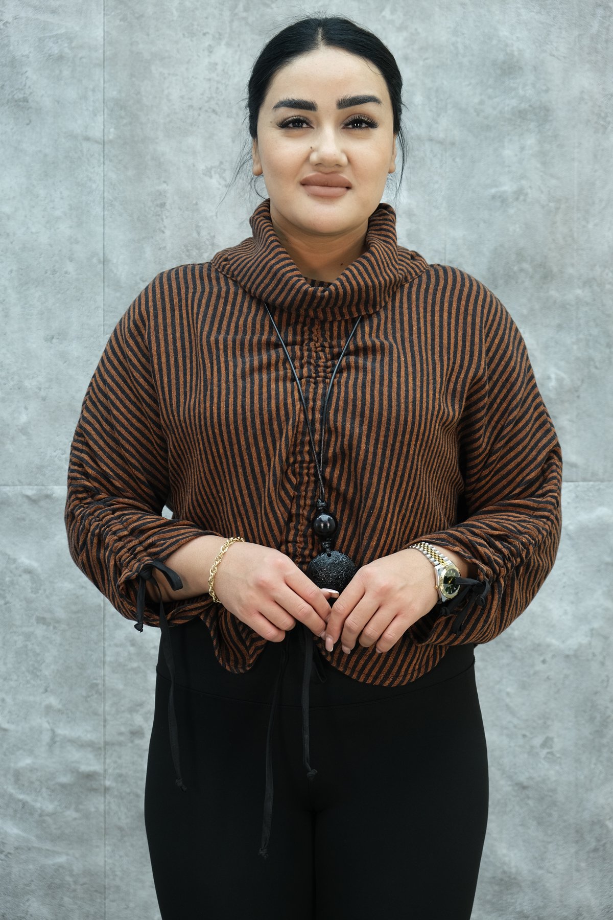 Plus Size Blouse-Orange