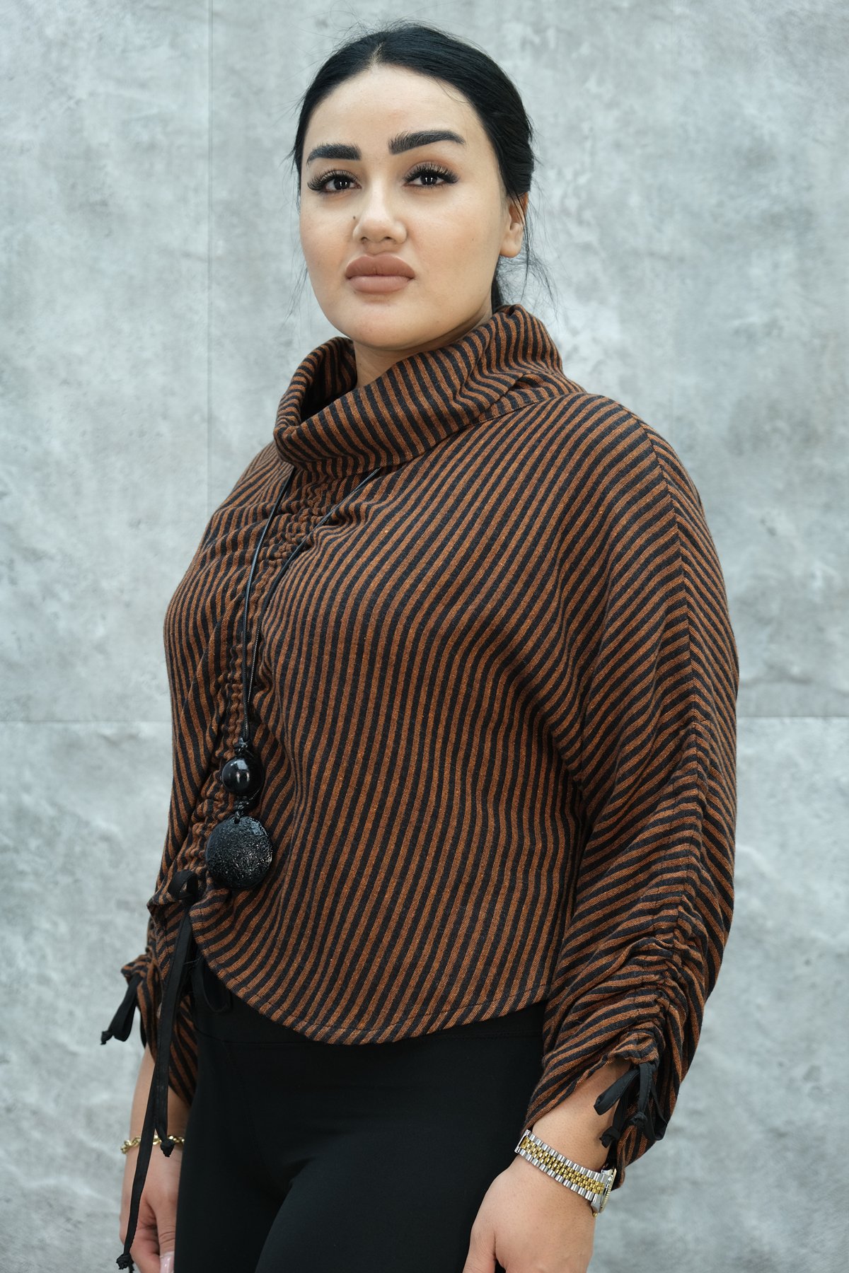 Plus Size Blouse-Orange