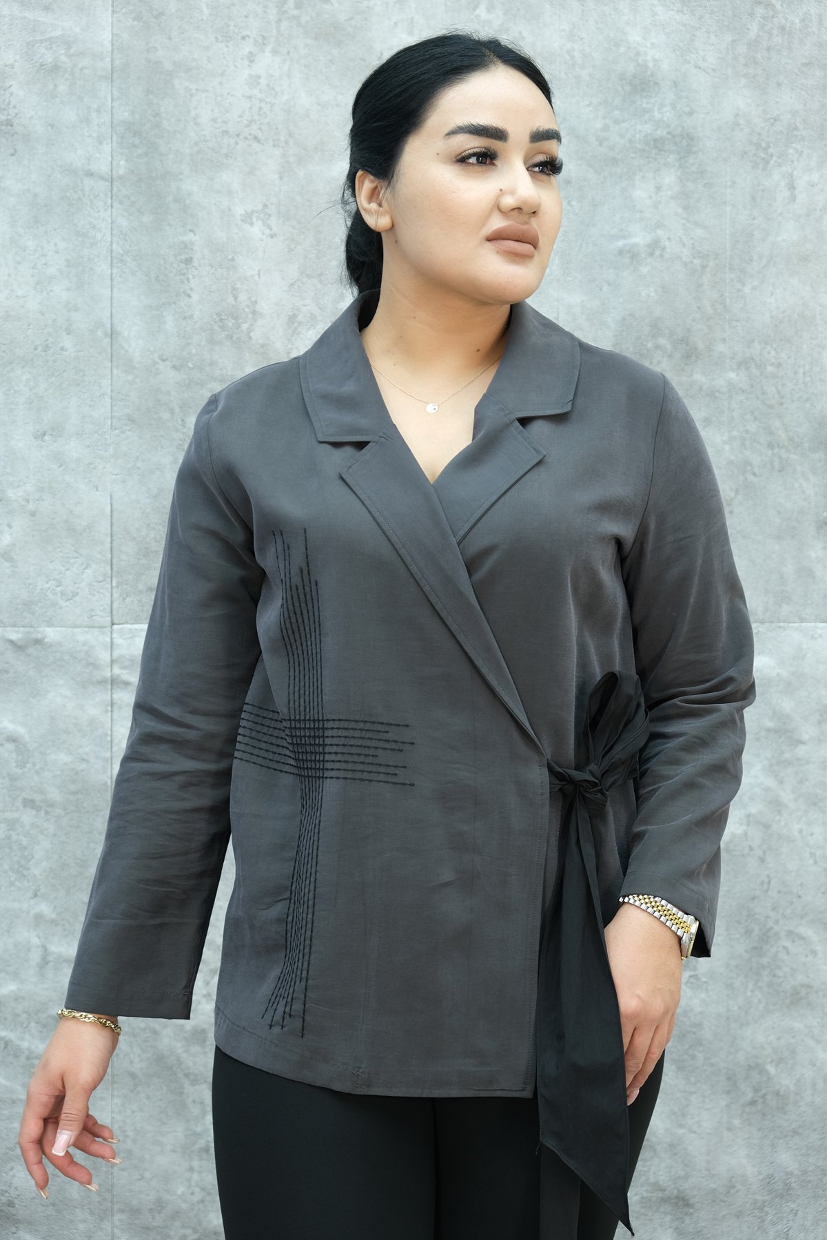 Plus Size Jacket-Anthracite