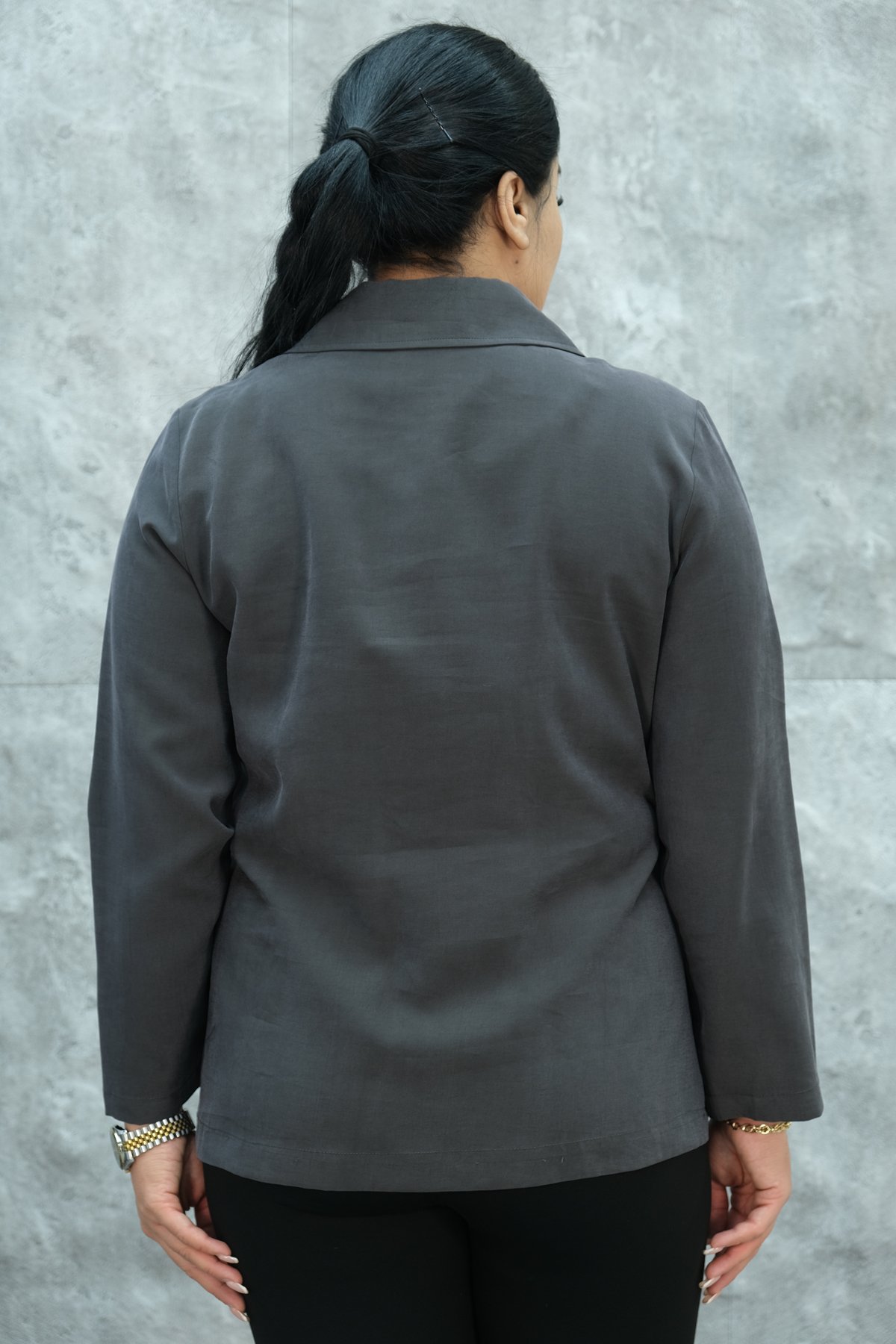 Plus Size Jacket-Anthracite