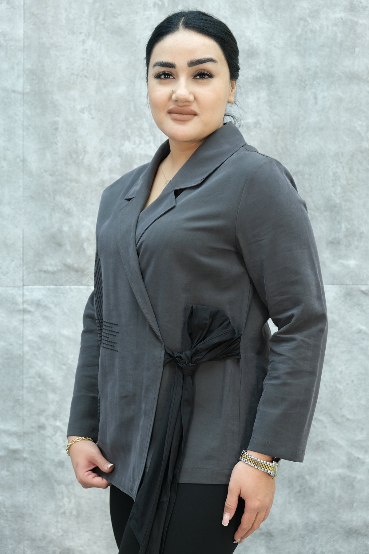 Plus Size Jacket-Anthracite