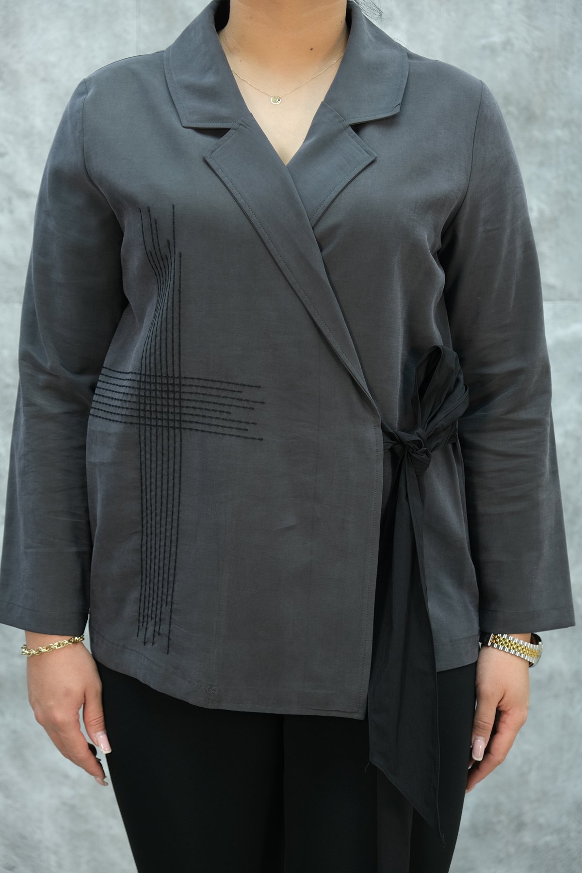 Plus Size Jacket-Anthracite
