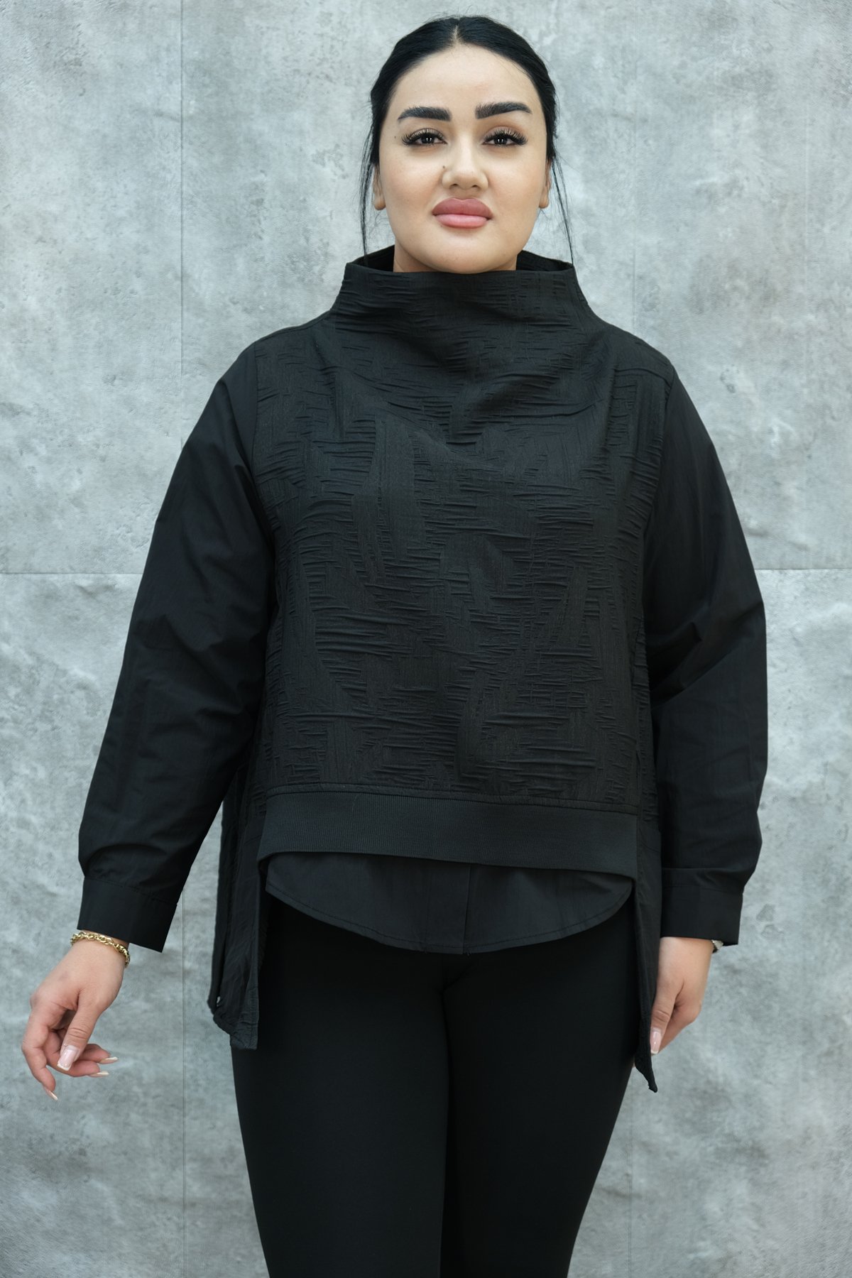 Plus Size Blouse-Black