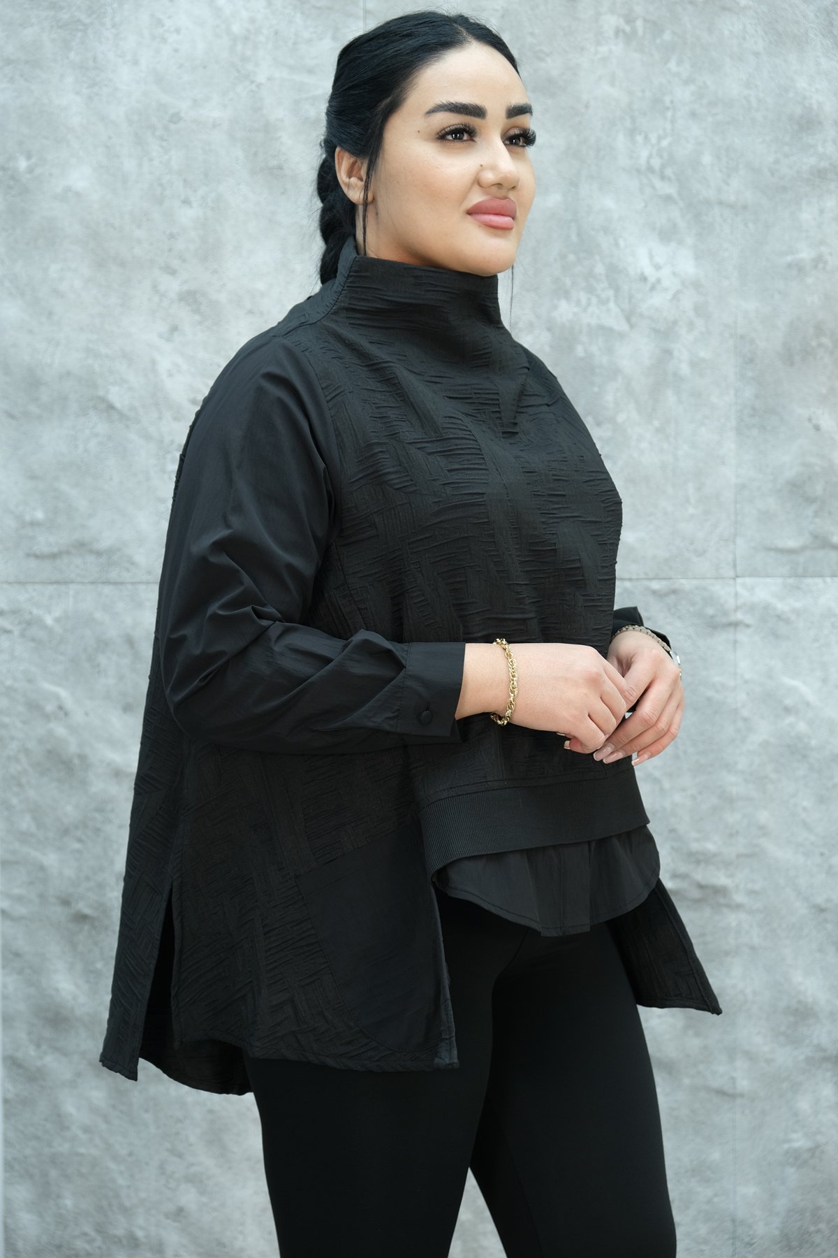 Plus Size Blouse-Black