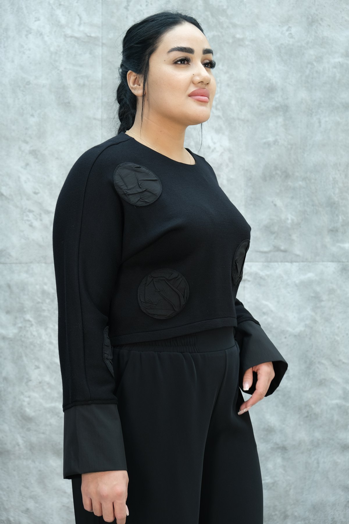 Plus Size Blouse-Black