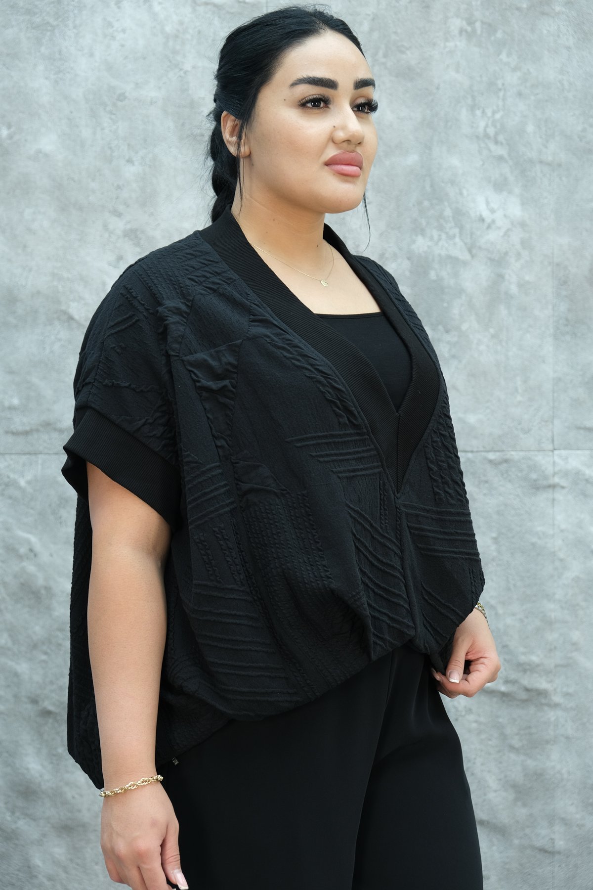 Plus Size Tunic-Black