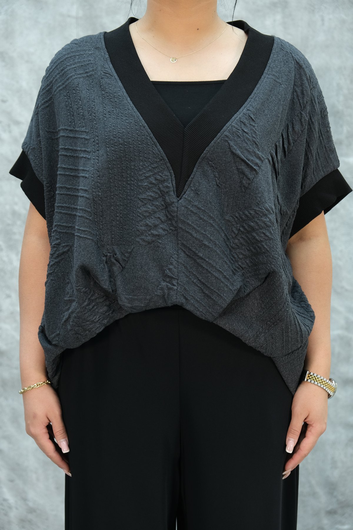 Plus Size Tunic-Grey